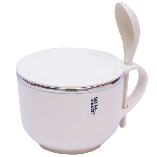 Jaypee Stainless Steel Soup Bowl With Lid & Spoon Holder 700Ml